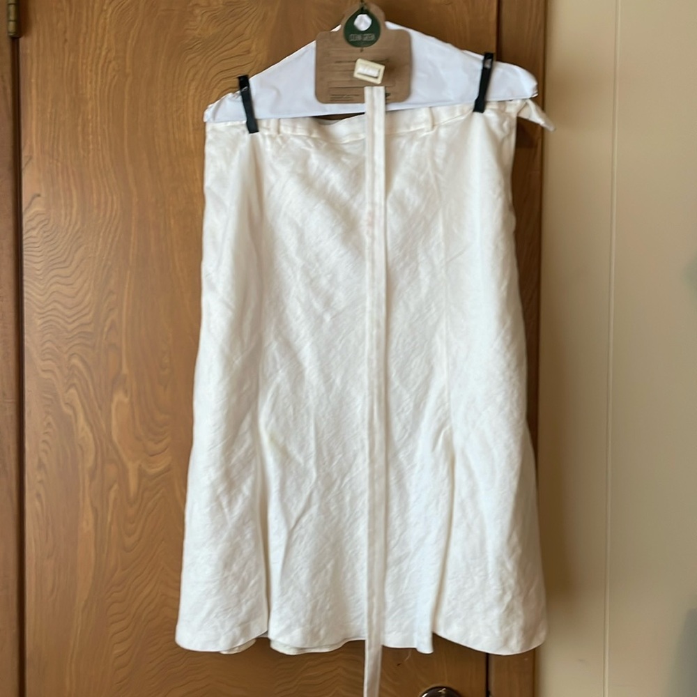 Linen white skirt
